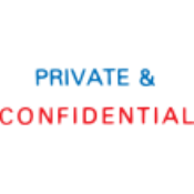 5020100 - Xstamper Private & Confidential Red and blue