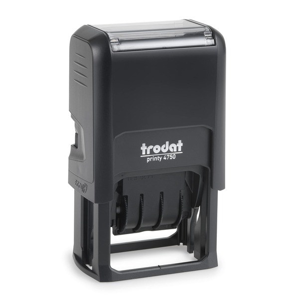 Printy Dater Self Inking. Customized with text above and below date. Size: 39 x 22mm. 3 lines recommended.