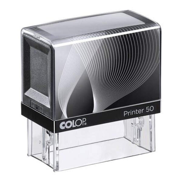 Colop P50 Custom Self Inking Rubber Stamp. Impression: 67mm x 28mm. Recommended 1-6 lines of text. Shop more self-inking rubber stamps on our website. Delivery to all major cities Sydney, Melbourne, Brisbane, Adelaide and Perth.